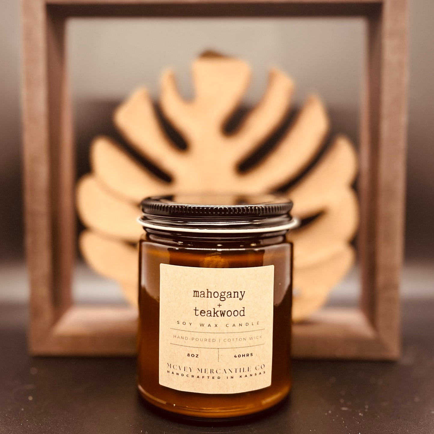 Mahogany + Teakwood Soy Wax Candle