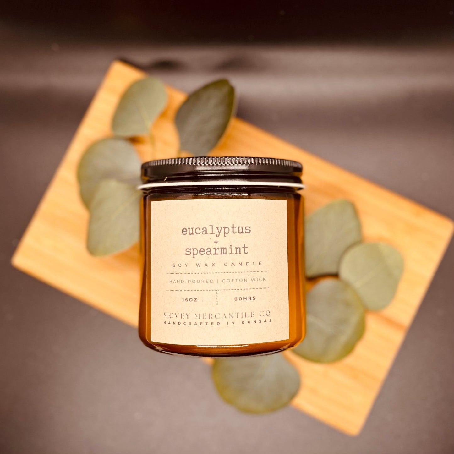 Eucalyptus + Spearmint Soy Wax Candle