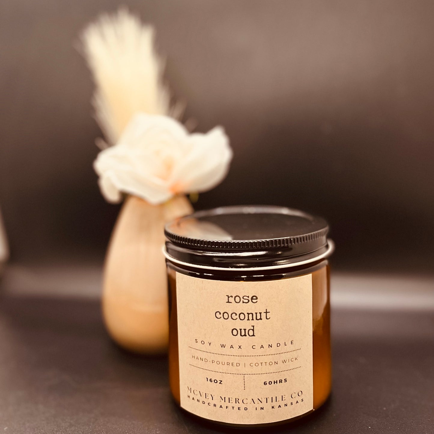 Rose Coconut Oud Soy Wax Candle