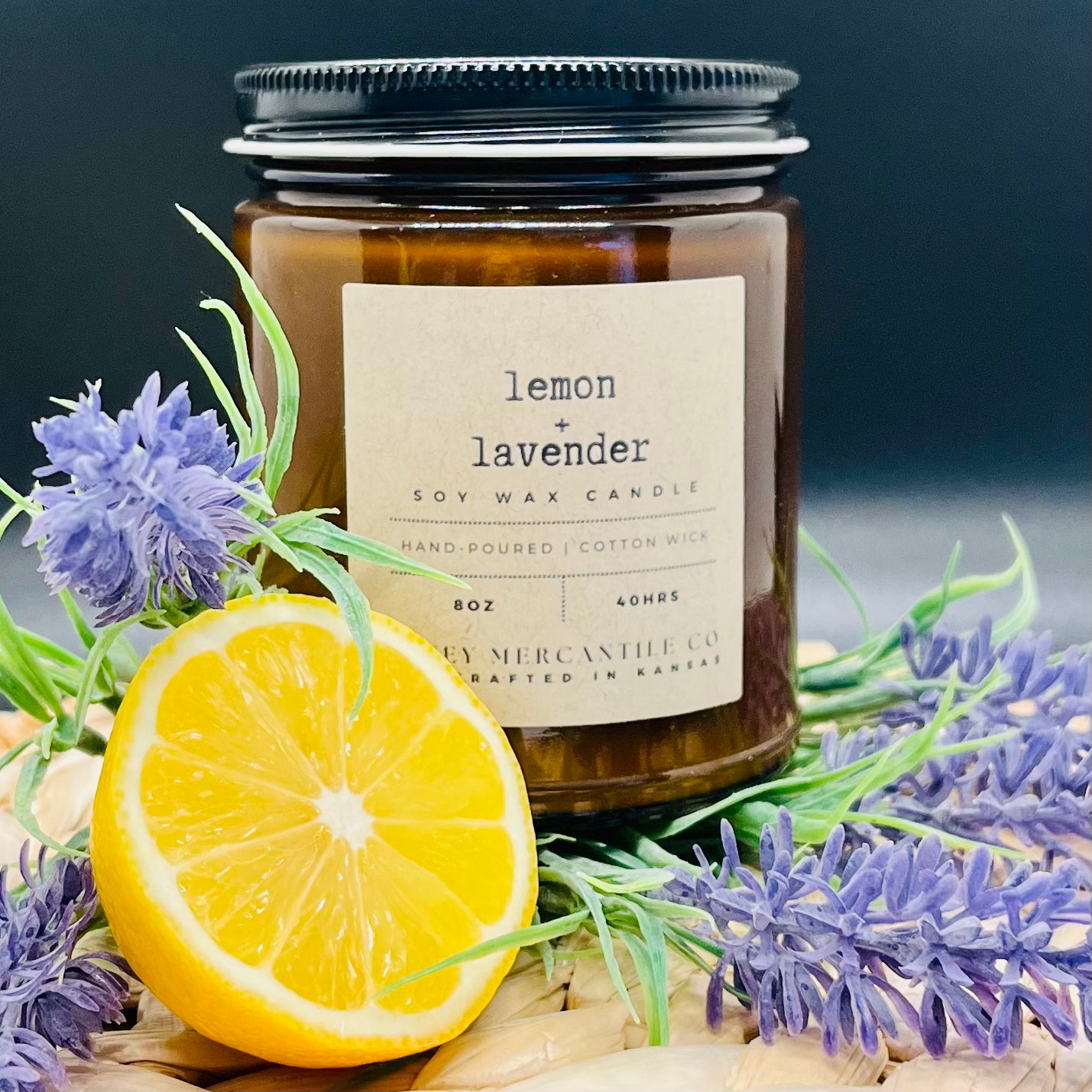 Lemon + Lavender Soy Wax Candle