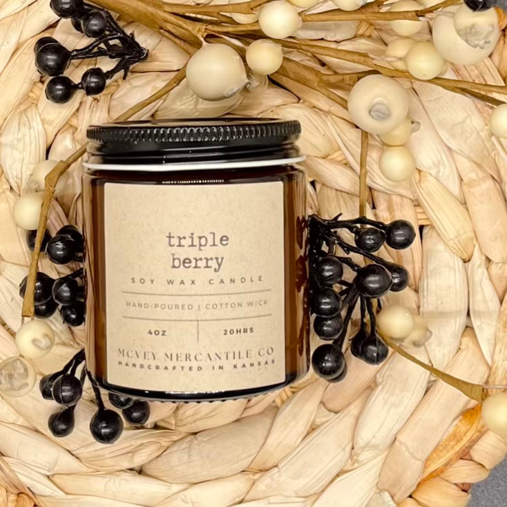 Triple Berry Soy Wax Candle