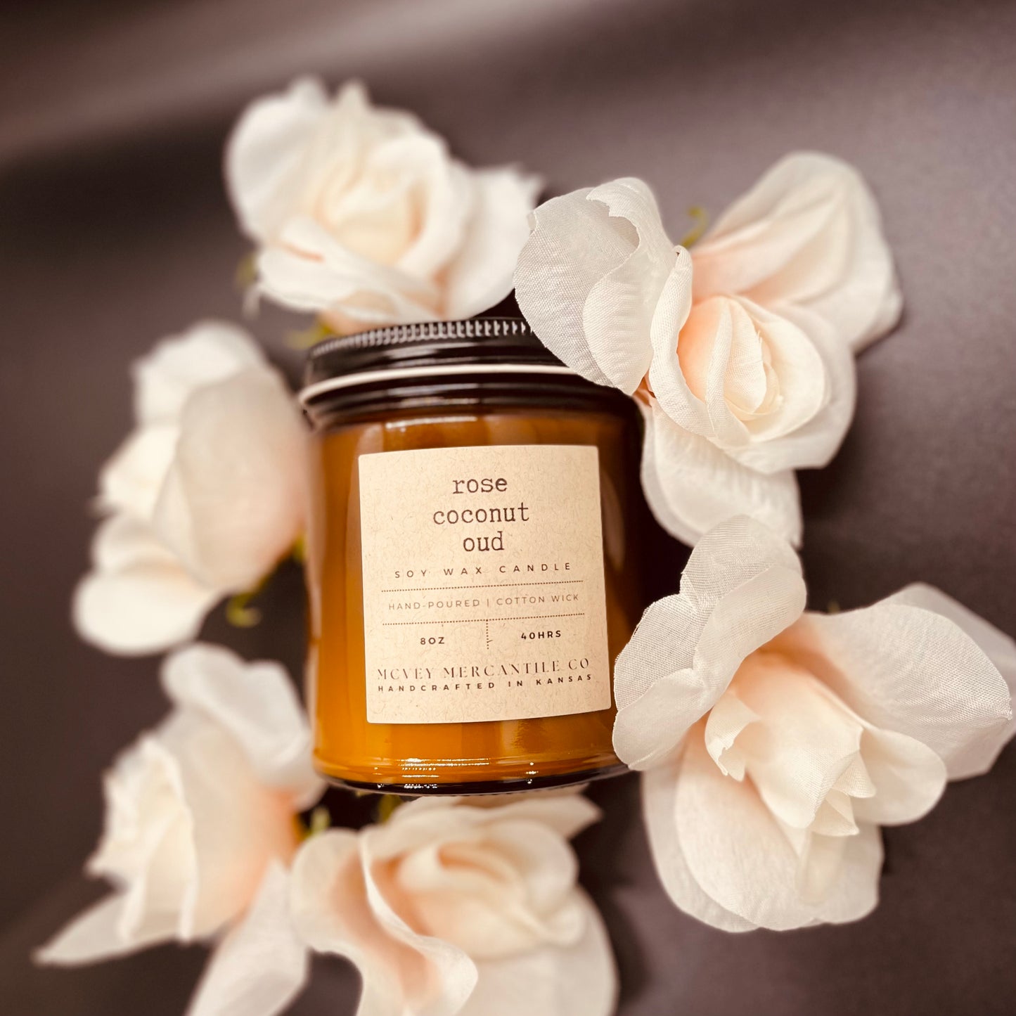 Rose Coconut Oud Soy Wax Candle